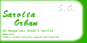sarolta orban business card